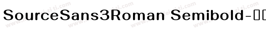 SourceSans3Roman Semibold字体转换